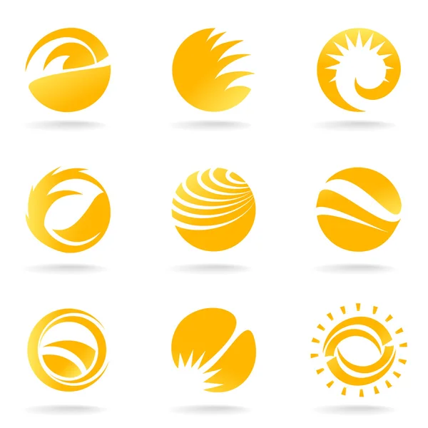 Symboles solaires — Image vectorielle