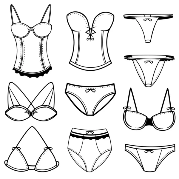 Sous-vêtements femme — Image vectorielle