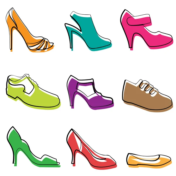 Design de sapatos de moda — Vetor de Stock