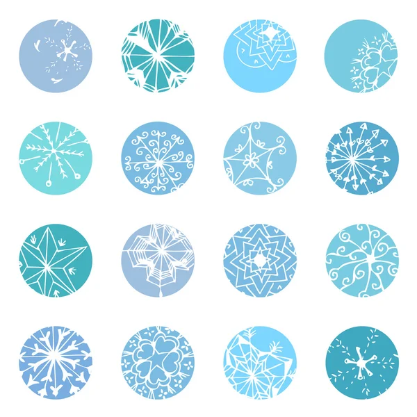 Diseños de copos de nieve — Archivo Imágenes Vectoriales