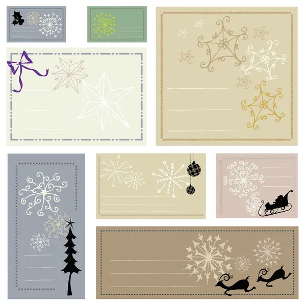 stock vector Christmas card set