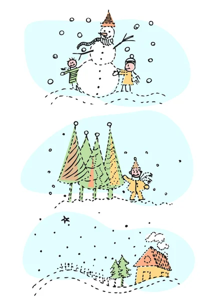 冬季的设计 — 图库矢量图片