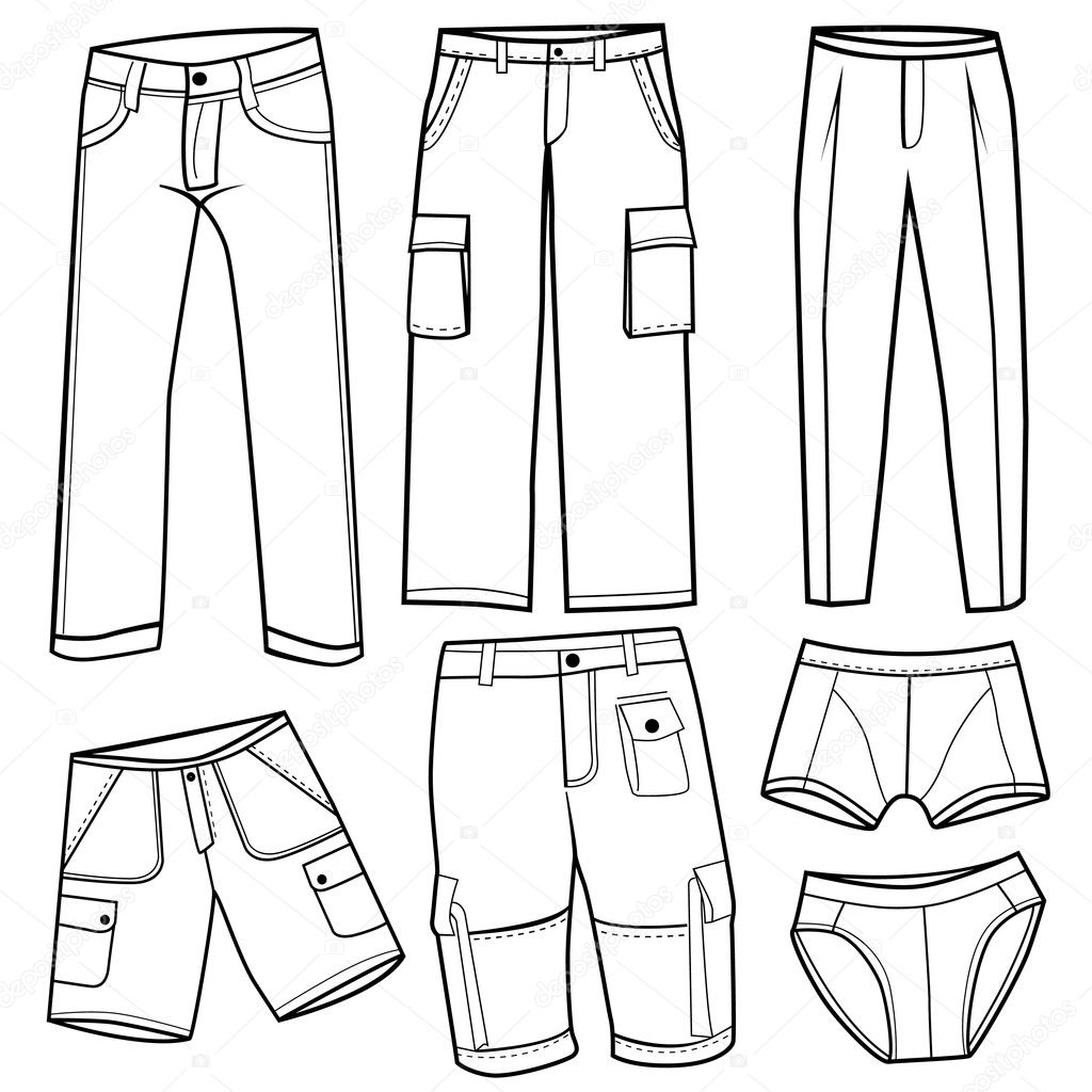 Men s trousers, short and underwear set