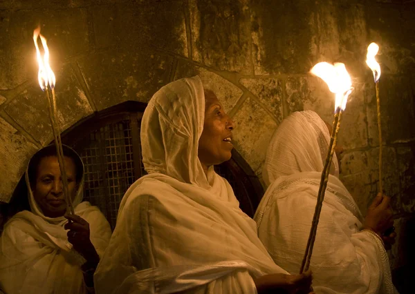 Cérémonie du feu sacré éthiopien — Photo