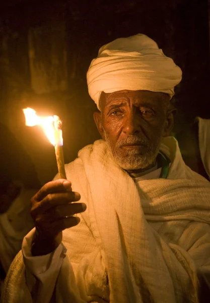 Etiopské svatý oheň obřad — Stock fotografie