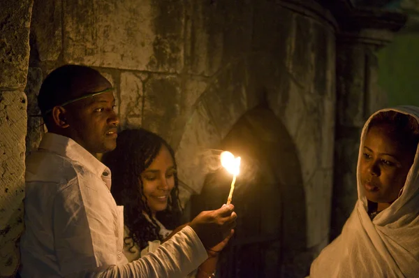Etióp szent tűz ünnepség — Stock Fotó