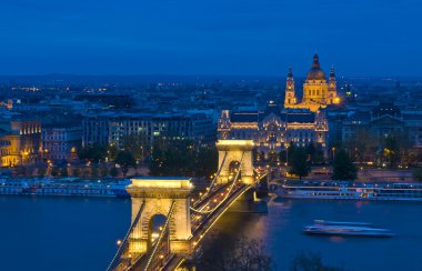 The Chain bridge in Budapest clipart