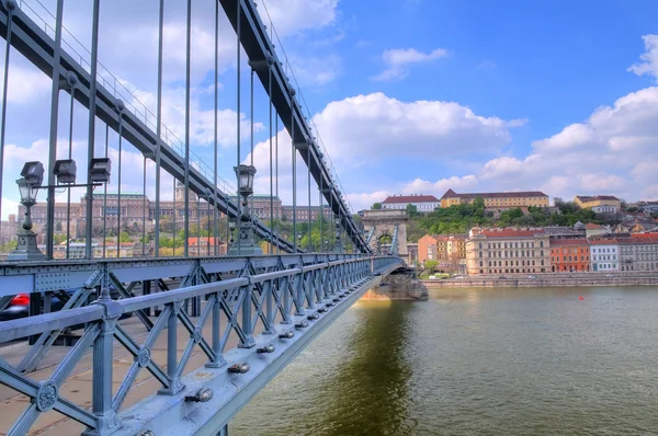 Il Ponte delle Catene a Budapest — Foto Stock