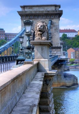 The Chain bridge in Budapest clipart