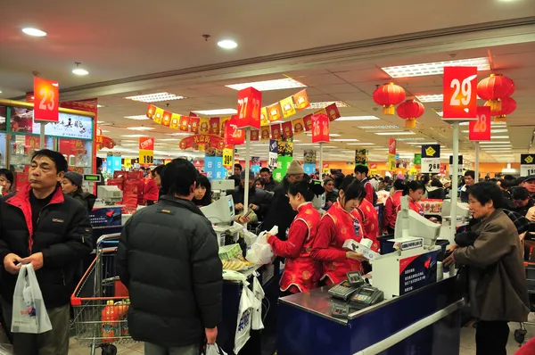 Kinesisk supermarked - Stock-foto