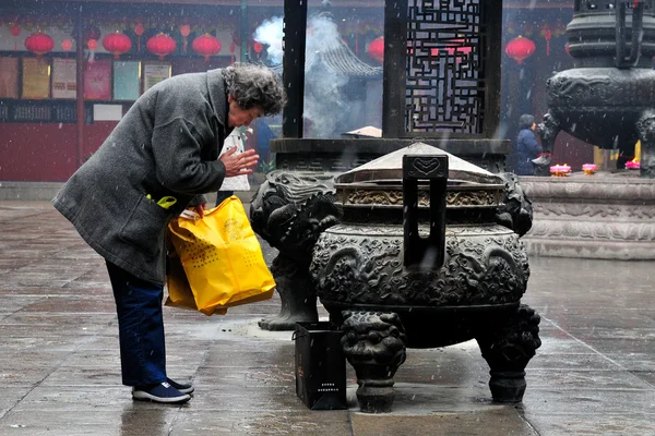 Chinese boeddhistische schrijn — Stockfoto