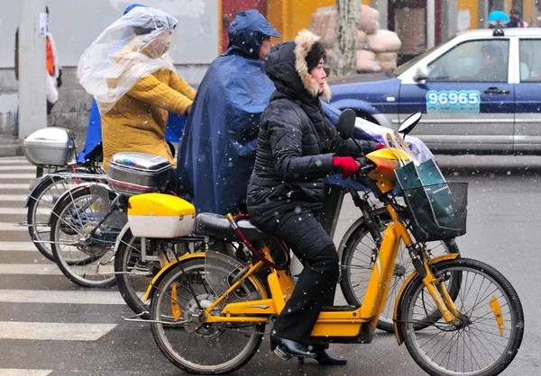 Chinese motorcyclists — Stock Photo, Image