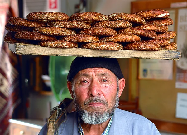 stock image Bagel seller