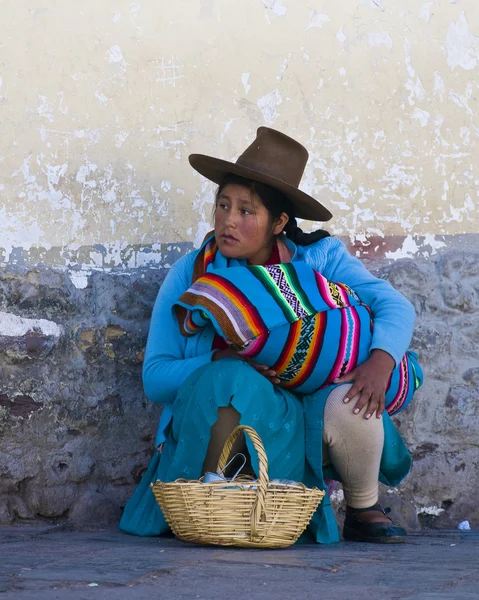 Peruanska kvinnan — Stockfoto