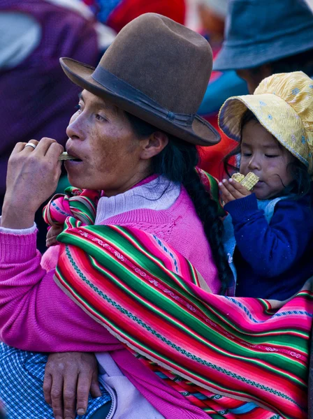 Mãe peruana — Fotografia de Stock