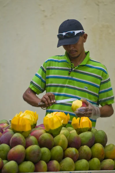 stock image Colombian fruit seller