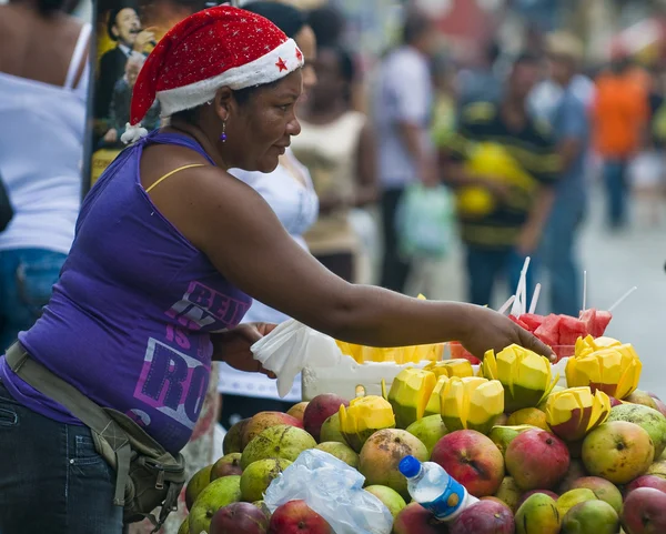 stock image Colombian fruit seller