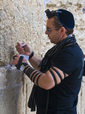 Prayer in The Western wall clipart