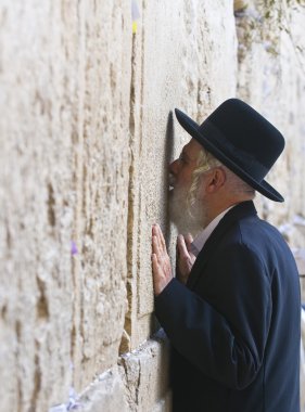 Prayer in The Western wall clipart