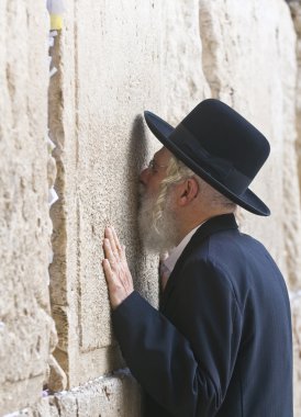 Prayer in The Western wall clipart