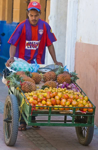 stock image Colombian fruit seller