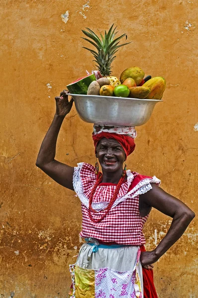 Vendedor de frutas Palenquera — Fotografia de Stock
