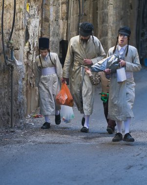 Purim in Mea Shearim clipart