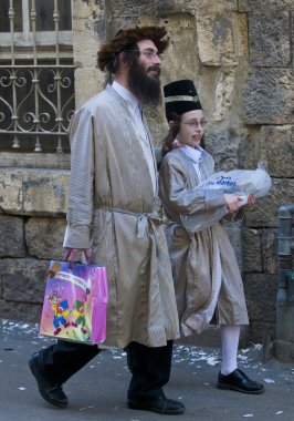 Purim in Mea Shearim clipart