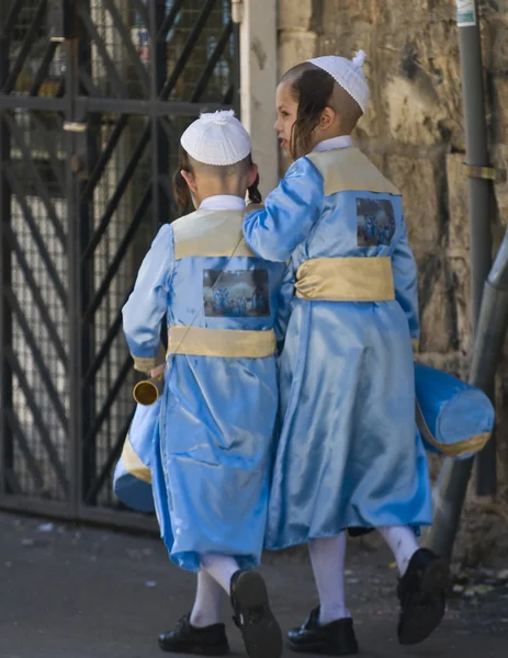 Purim en Mea Shearim — Foto de Stock