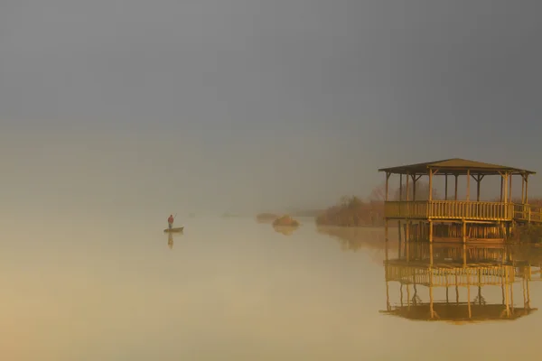 Fog on the lagoon — Stock Photo, Image