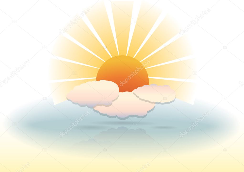 Sunny clouds illustration