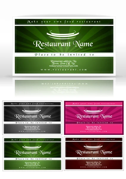 stock vector Victorian business cards set