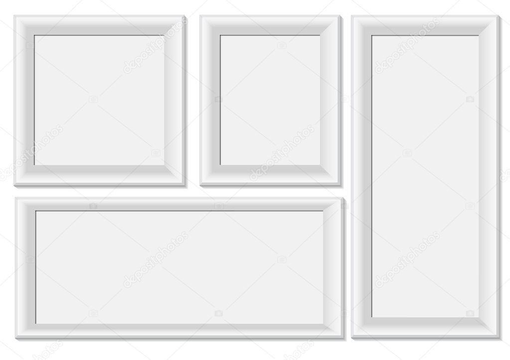 White photo frames