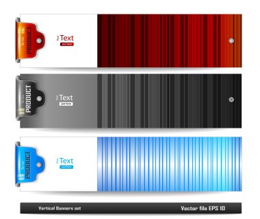 Horizontal banners set clipart