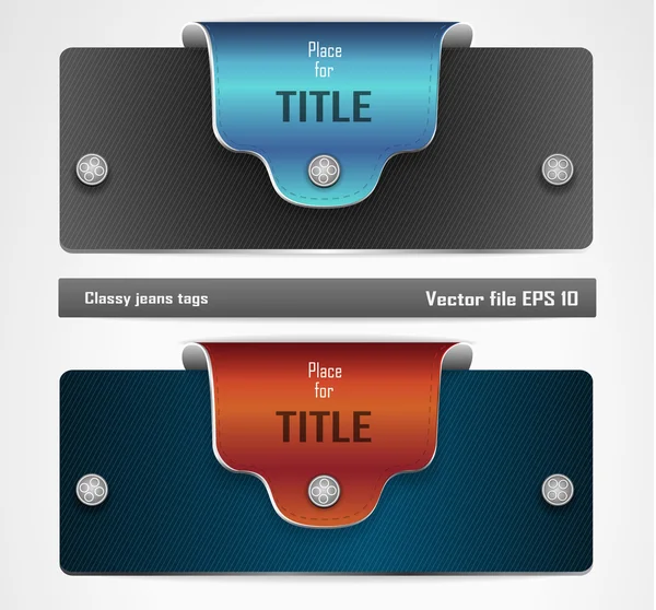 Jeans tags — Stockvector