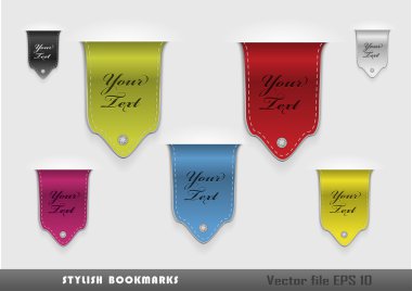 Stylish bookmarks clipart