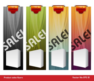 Product sales flyers clipart