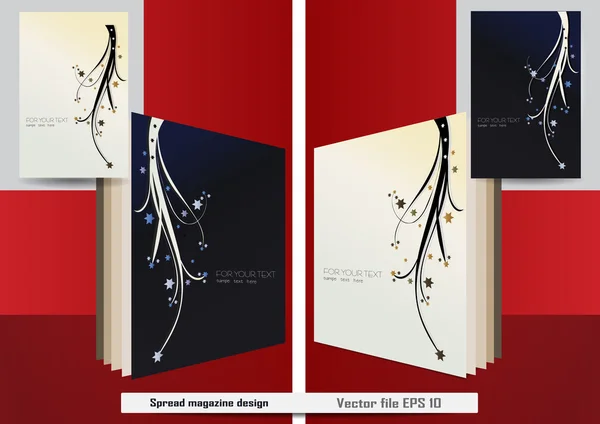 Due disegni broshure — Vettoriale Stock