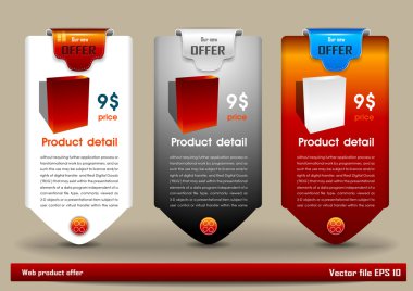 Web product offer banner clipart