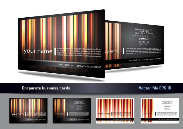 stock vector Creative business card set