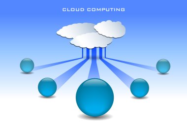 Illustration of Cloud computing strategy clipart