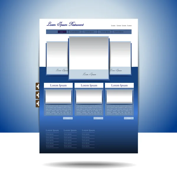 Web site e design de blog —  Vetores de Stock