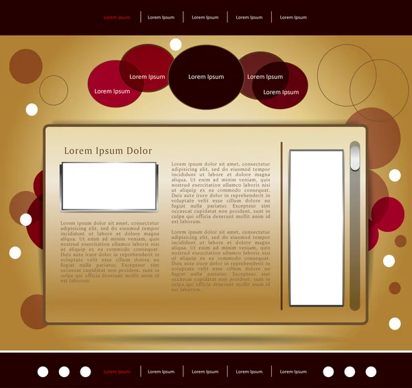 Diseño del sitio web con círculos — Archivo Imágenes Vectoriales