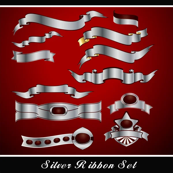 Silver band set — Stock vektor