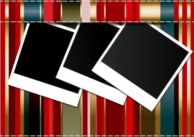 Photo frames on colorful background clipart