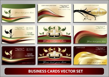 Business cards vector set clipart