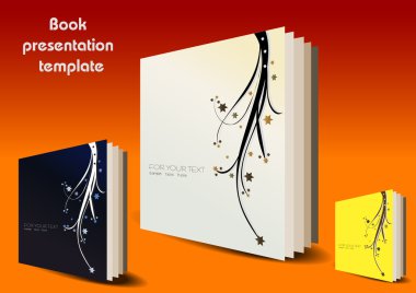 Book presentation template clipart