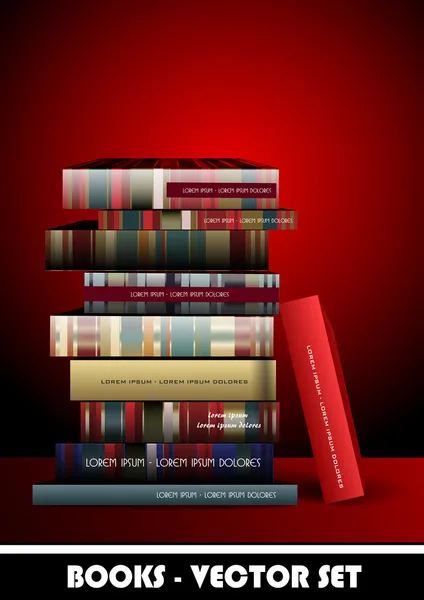 Pile de livres — Image vectorielle