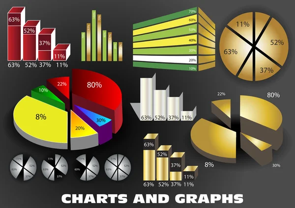 Charts and graphs — Stock Vector