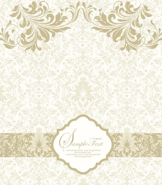 Vintage Background, Antique Greeting Card, Invitation With Lace And 